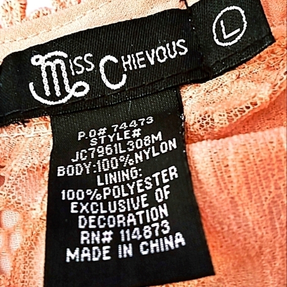 𝅺Miss Chevious LG Peony Pink Vtg Victorian Boho Long Sleeve Lace Blouse - Picture 3 of 8